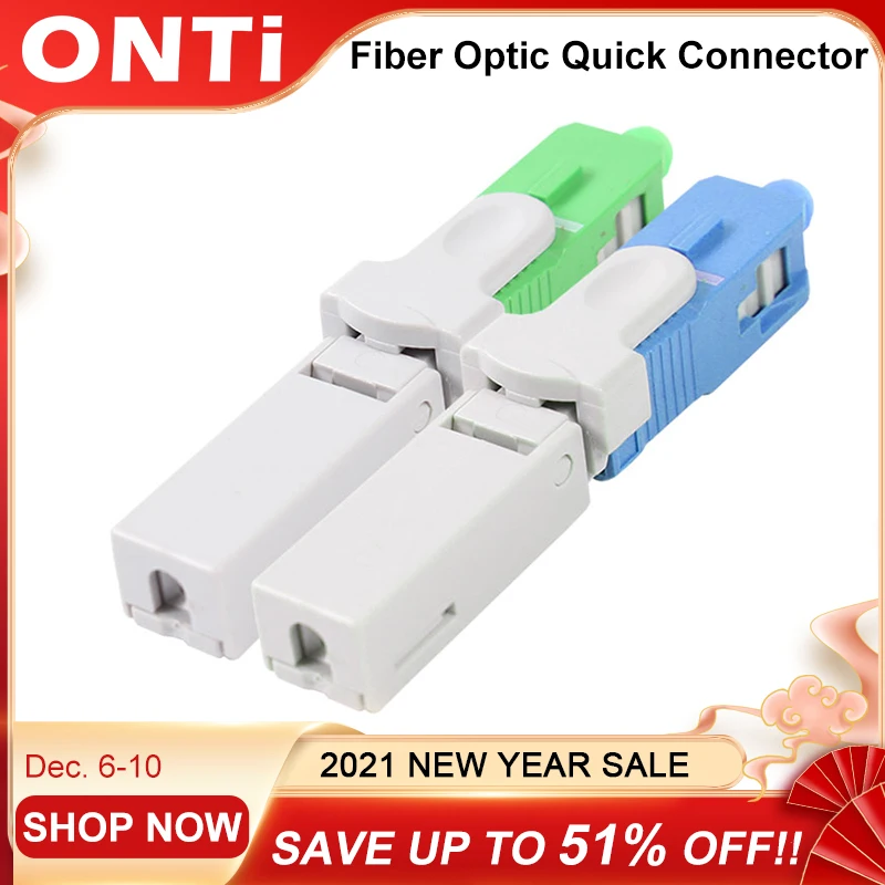 

ONTi волоконно-оптический Быстрый разъем SC APC/UPC 50/100/200/300/400 шт одномодовый волоконно-оптический разъем
