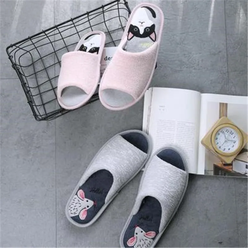 

New Winter Furry Warm Home Slippers Faux Fur Memory Insole Female Flat Plush Indoor Floor Mute Women Shoes Cartoons Art Printing