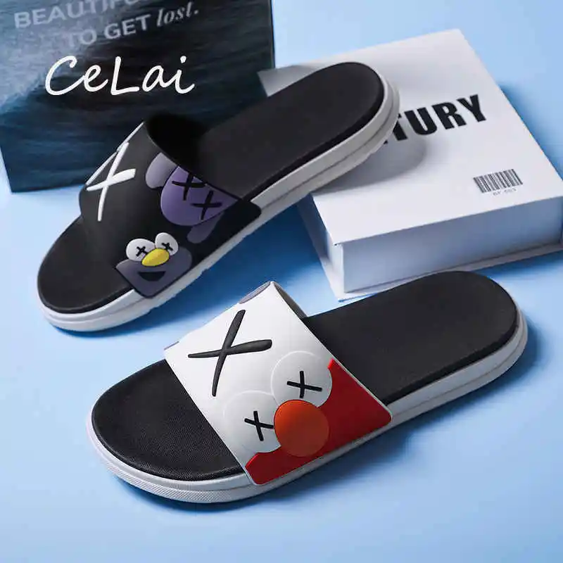 

Waterproof Shoes for Women Funny Big Sizes Bathroom Slippers Unisex Home Slippers Men Fashion Beach Women Flip Flops Soft G30