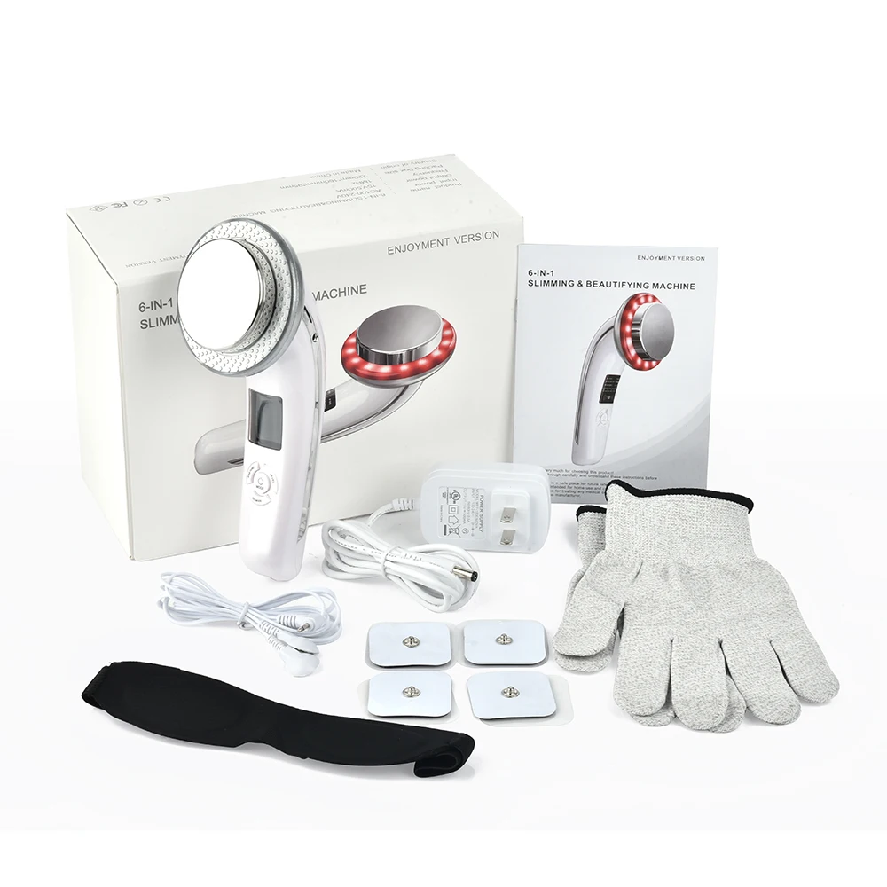 Beste 6 In 1 Afslanken Massager Ultrasone Golf Vet Brander Apparaat Gewichtsverlies Anti Cellulitis Huidverstrakking Gezichtsverzorging Instrument