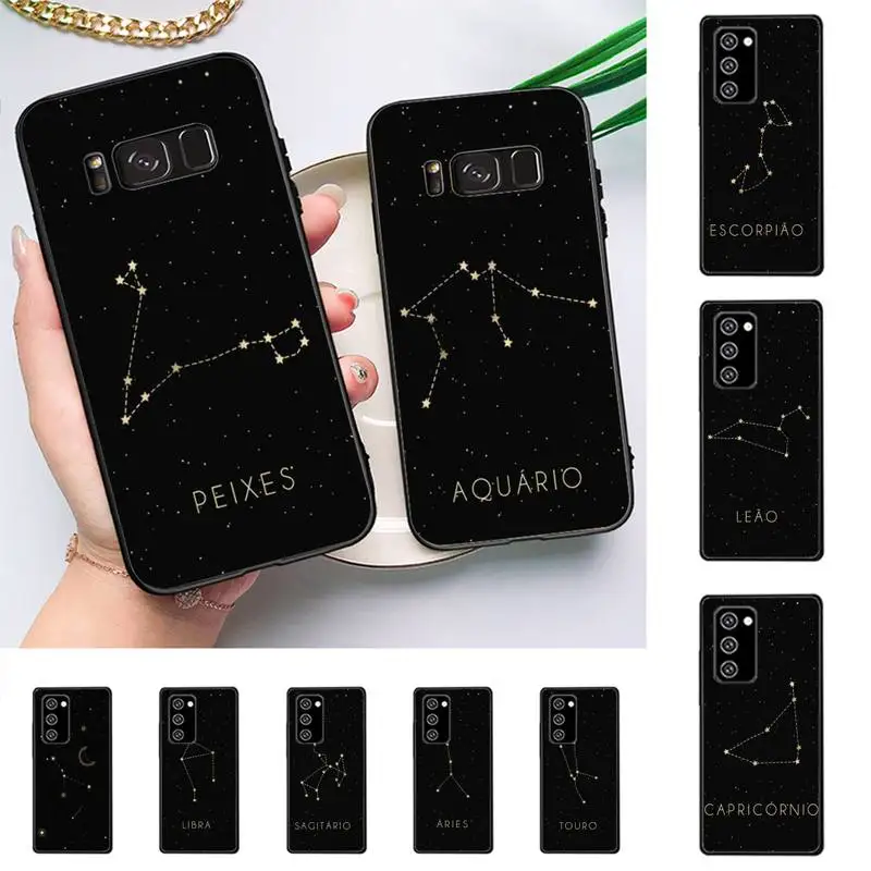 

Constellation Zodiac Signs Phone Case For Samsung Galaxy Note 10Pro Note 20ultra cover for note20 note 10lite M30S Back Coque
