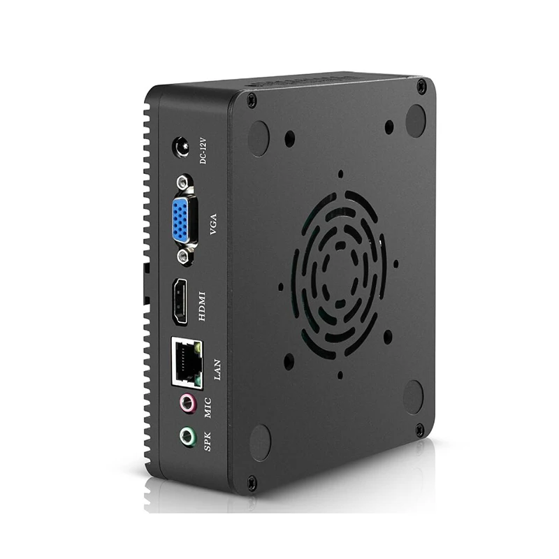 Bestellen Intel Pentium 4415U Fanless Mini PC HTPC HDMI VGA Display 6xUSB 300Mbps WiFi Gigabit Ethernet Unterstützung Windows 10 Linux