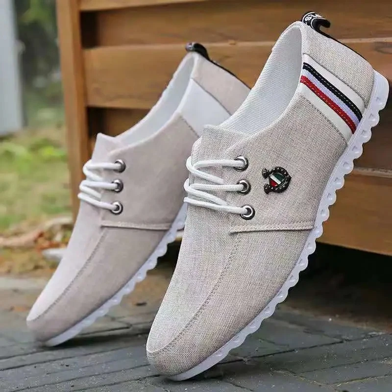 

Summer Breathable Driving Shoes Men's Canvas Moccasin Shoes Flat Light Casual Shoes British Lazy Shoes Men's Sports Shoes 2021