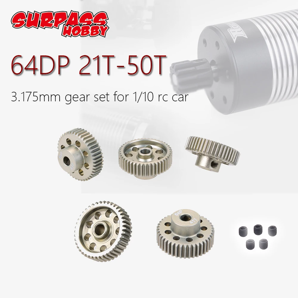 64DP 3 175 мм 40T 41T 42T 43T 44T 45T 46T 47T 48T 49T 50T Комплект металлических шестеренок двигателя
