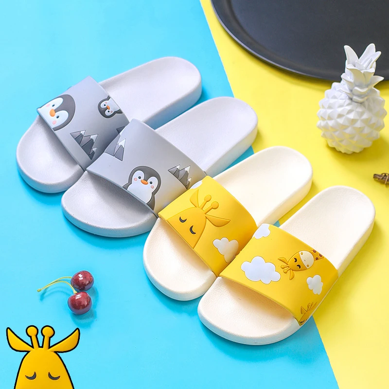 Cute Cartoon Animal Women Home Slippers Alpaca Unicorn Summer Bathroom Ladies Slides Non-slip Indoor Couples Shoes Flip Flops