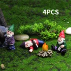 Набор миниатюрных украшений гномы для сада, 4 шт.