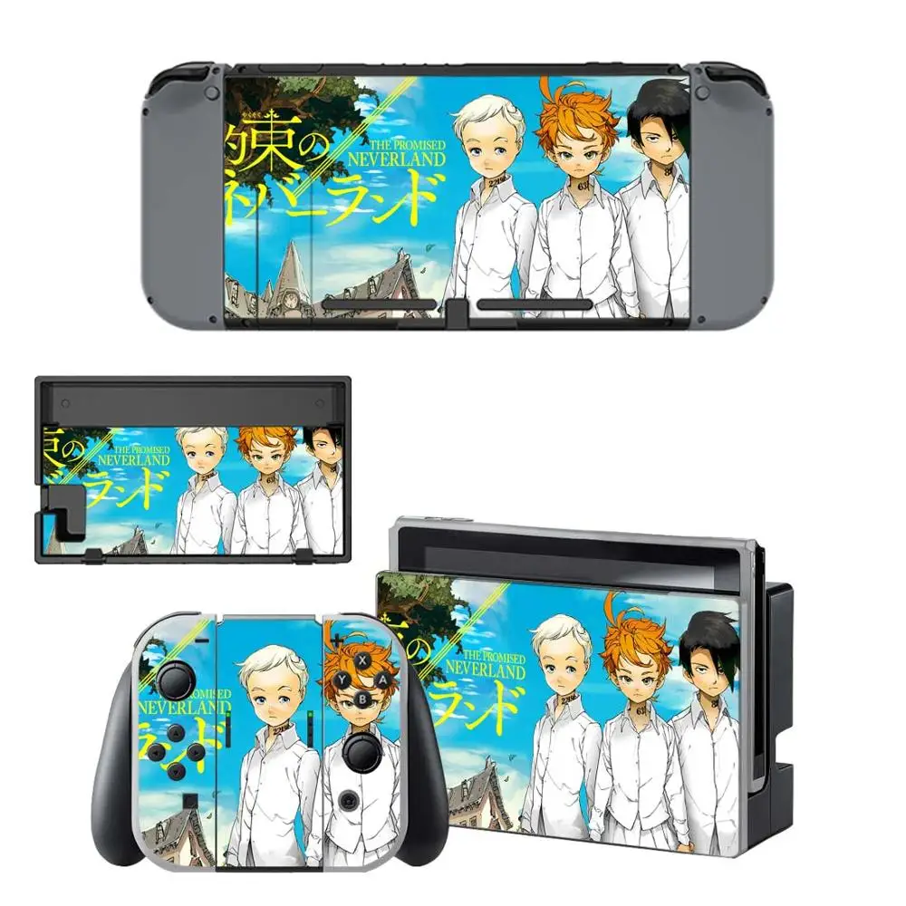 

The Promised Neverland Skin Nintend Switch Sticker for Nintendo Switch Full Set Faceplate Stickers Console Joy-Con Dock Vinyl