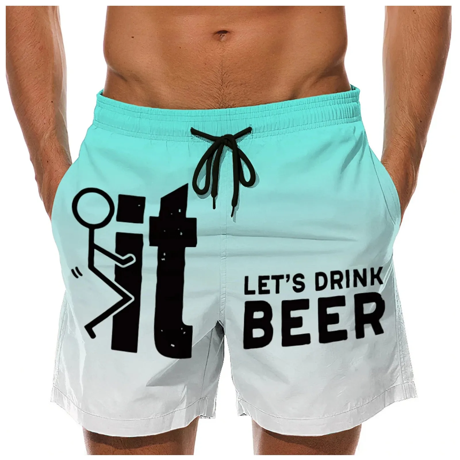 Мужские шорты на шнуровке 2021 повседневные пляжные рабочие Брюки с принтом модный