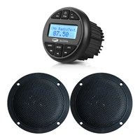 waterproof marine radio audio system boat stereo bluetooth receiver fm am car mp3 player4inch marine speakers for rv atv yacht