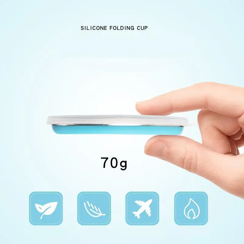 270 мл чашка для путешествий из нержавеющей стали силиконовые выдвижные складные