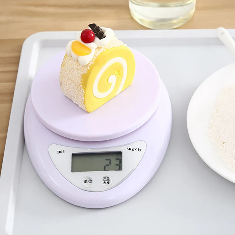 

5kg/1g Portable Digital Food Scale LED Electronic Scales Postal Food Balance Measuring Weight Kitchen LED Electronic Food Scales
