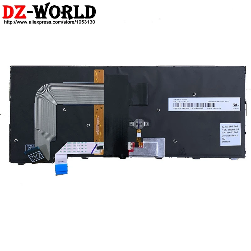 Новый/оригинальный RU русская клавиатура с подсветкой для lenovo Thinkpad T570 P51S T580 P52S