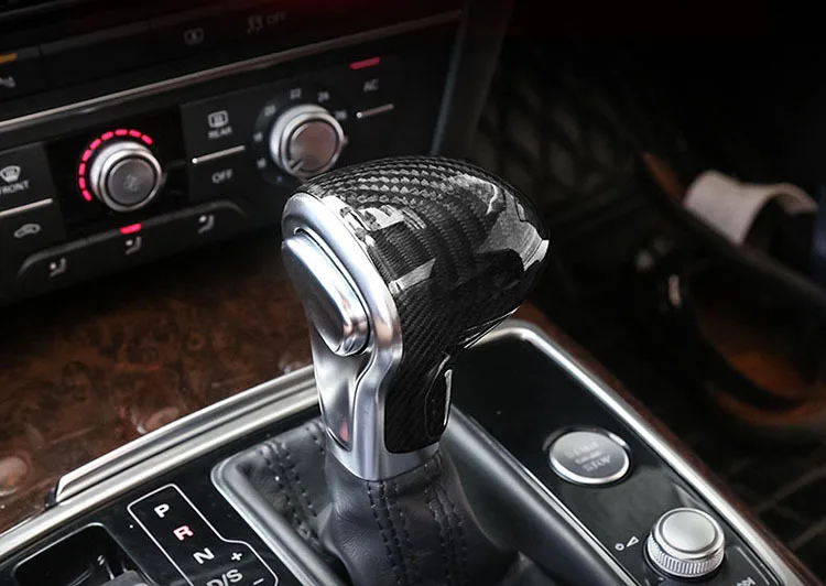 

Applicable to Audi old A4/A5/A6/A7/Q3/Q5/Q7 carbon fiber block head refit gear head original handball car decor