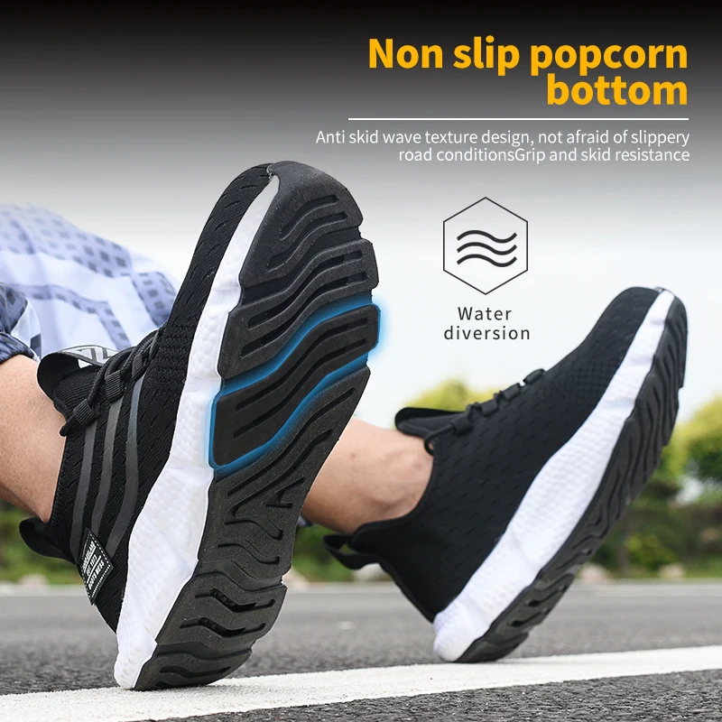 New Exhibition Men Safety Shoes Anti-puncture Work Boots Anti-smash Safety Sneakers Men's Outdoor Breathable Mesh Steel Toe Shoe