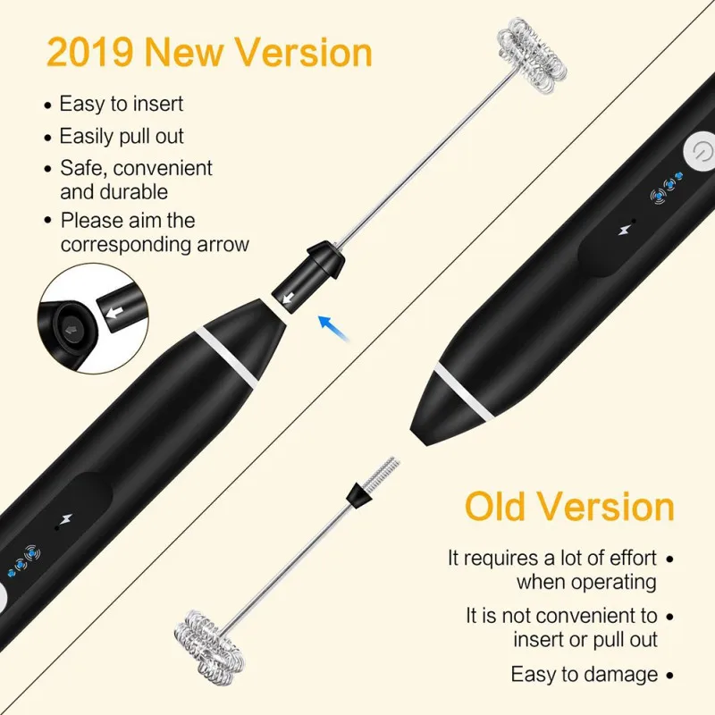 USB Перезаряжаемые пьёт молоко пенообразователь смеситель мешалка для яиц