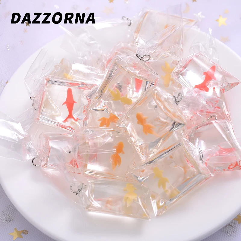 Модные Акриловые Подвески в виде золотой рыбки 3 цвета 6 цветов | Украшения и