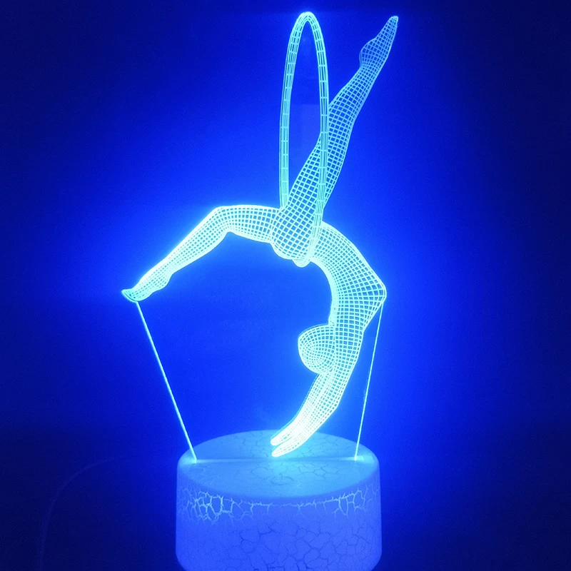 

3D Lamp Hoop Exercise Rhythmic Gymnastics Cute Gift for Baby Touch Sensor Personalized Figure Dropship Led Night Light Lamp