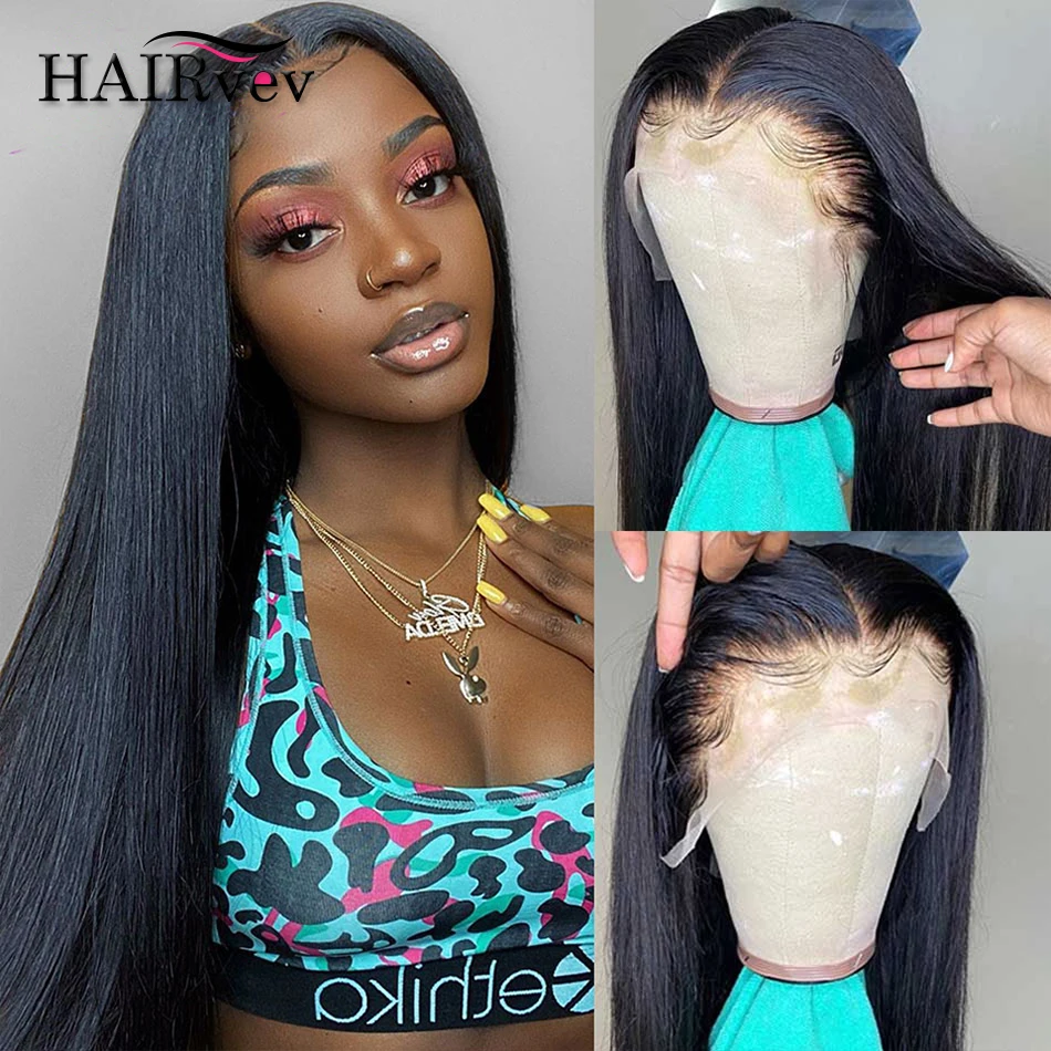 

Straight 13x6 Lace Front Human Hair Wigs Pre Plucked With Baby Hair Glueless Natural 360 Lace Frontal Wig Brazilian Remy Hair HD