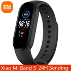 Новый умный Браслет Xiaomi Mi Band 5, фитнес-браслет с 4-цветным сенсорным экраном, смарт-браслет 5, пульсометр, 125 мАч, Bluetooth 5,0