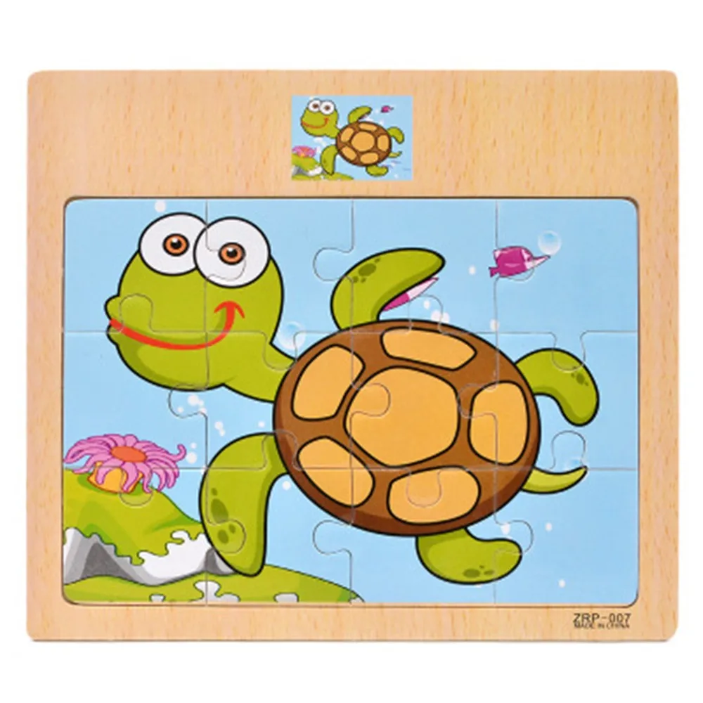 Бургундия Wooden Toys Puzzle for Kids 3 years Animals/Vegetables/Fruits/Traffic Insects/Poultry Educational Kids Games Jigsaw - Цвет: Бургундия