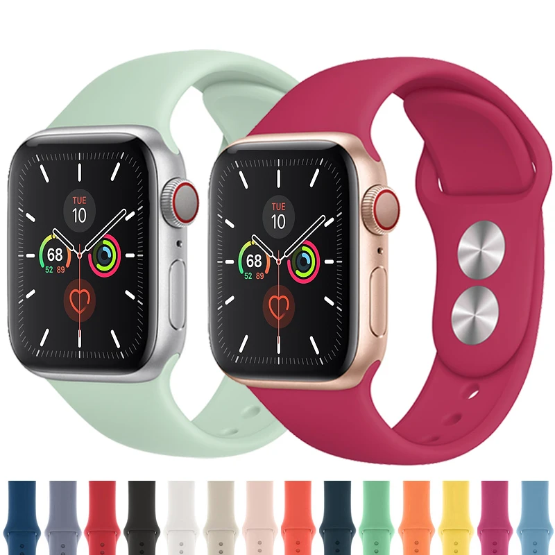 Ремешок для apple watch band 4 3 correa iwatch band 42 мм/38 мм 44 мм/40 мм 2 спортивный силиконовый браслет pulseira apple watch аксессуары