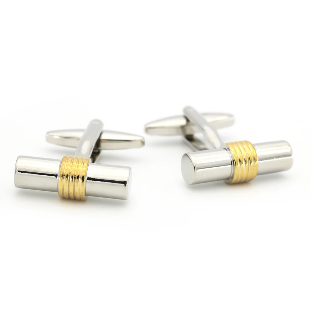 Мужские дизайнерские запонки качественные из латуни золотого цвета с