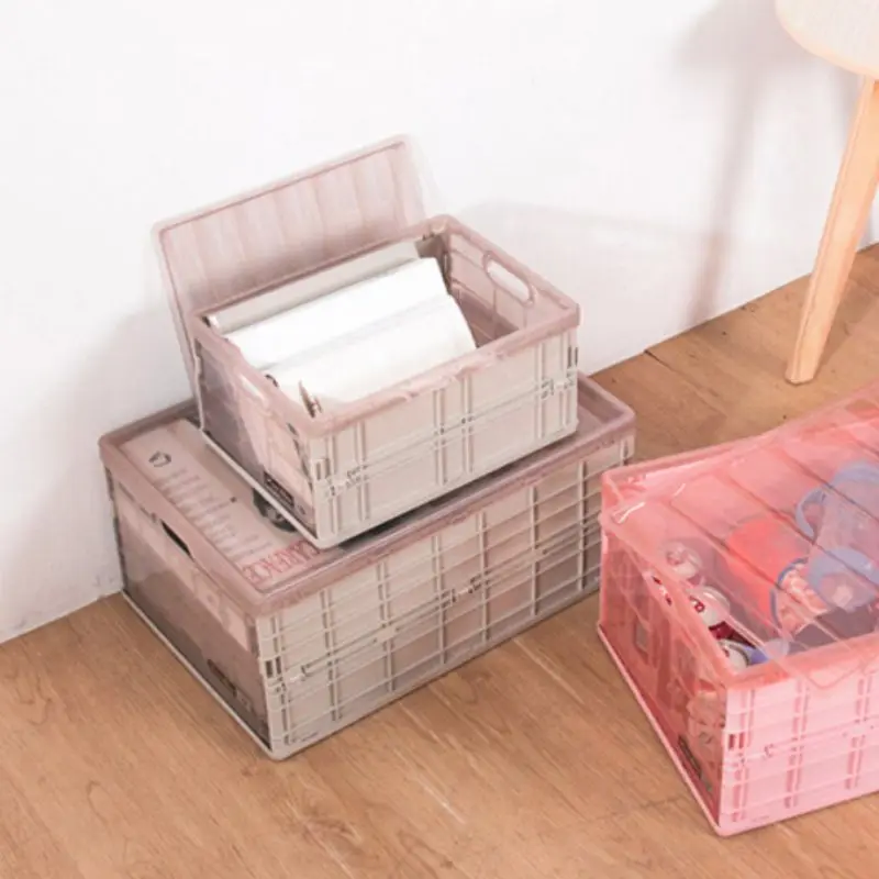 Durable Folding Storage Cases With Lid Waterproof Thick Collapsible Organizer Boxes For Blanket Clothes Books Under Bed In Cars |