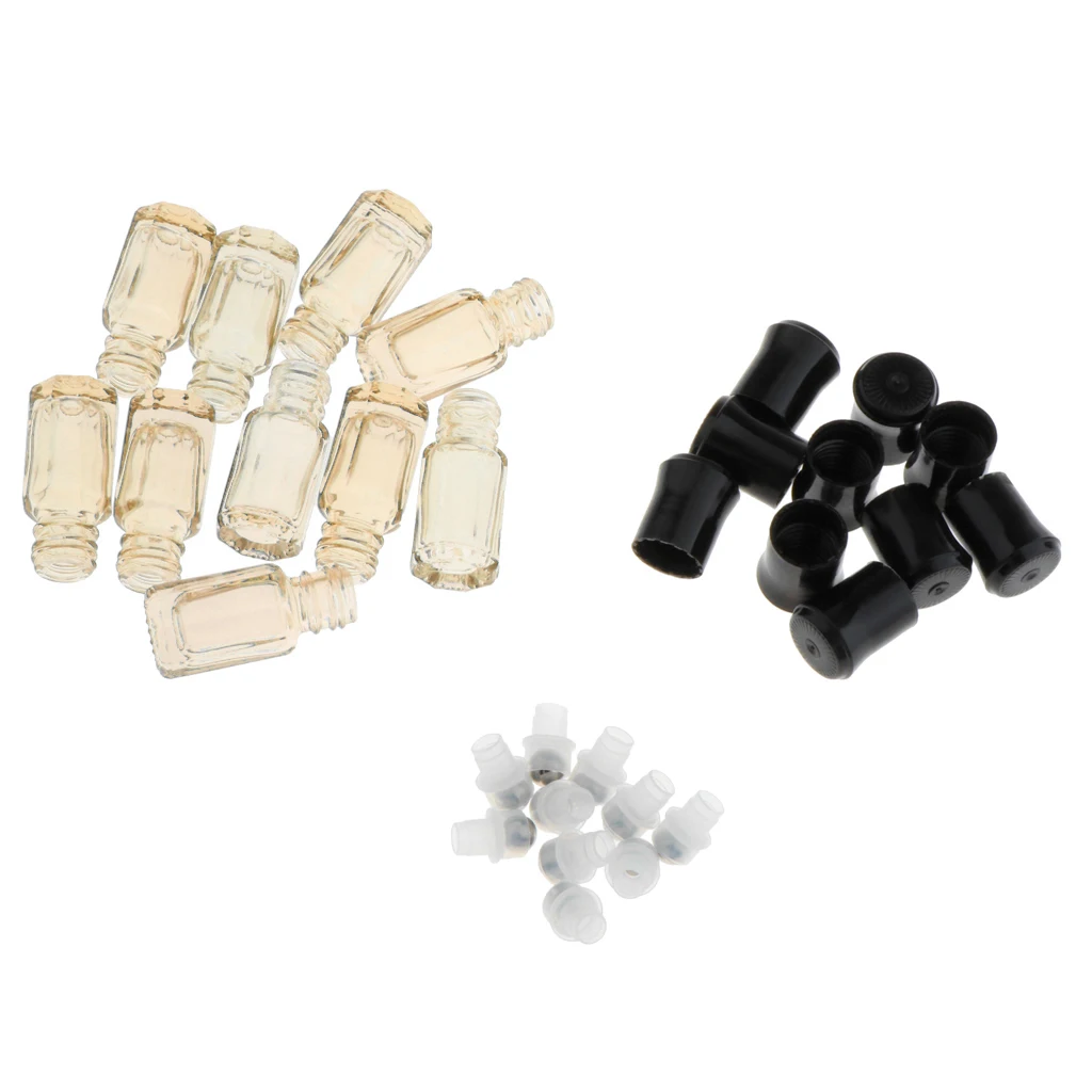 

10 Pack 0.1oz Empty Glass Roller Bottles Mini Roll on Bottles for Essential Oils
