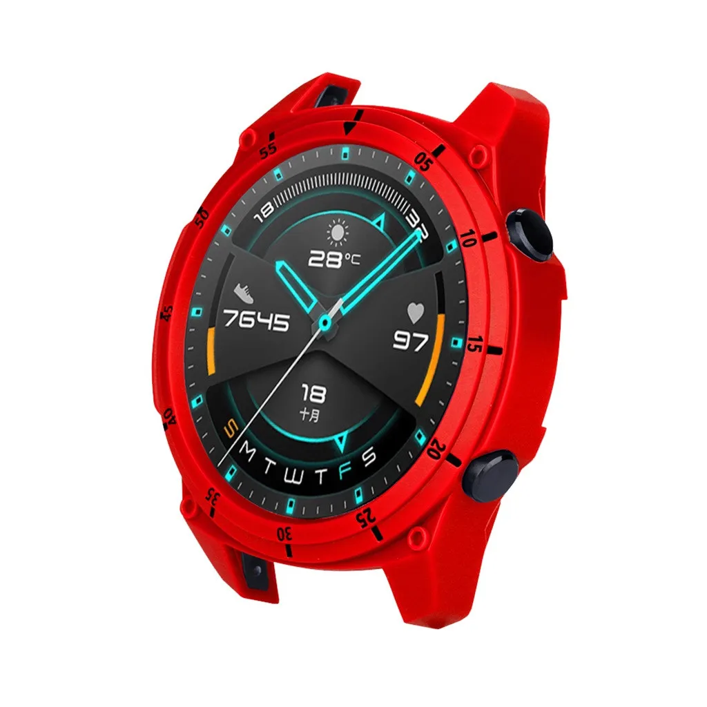 Чехол для Huawei Watch GT2 цветные Смарт-часы чехол из ТПУ корпус 46 мм защита спортивные