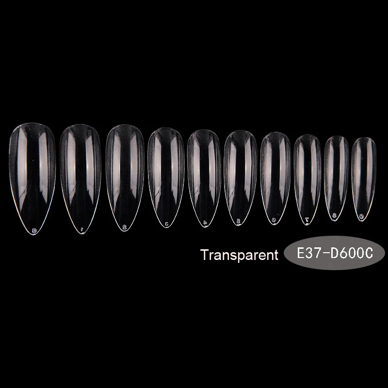 600 шт./пакет светлый гвозь советы миндаля Стиль накладные ногти длинные стилет