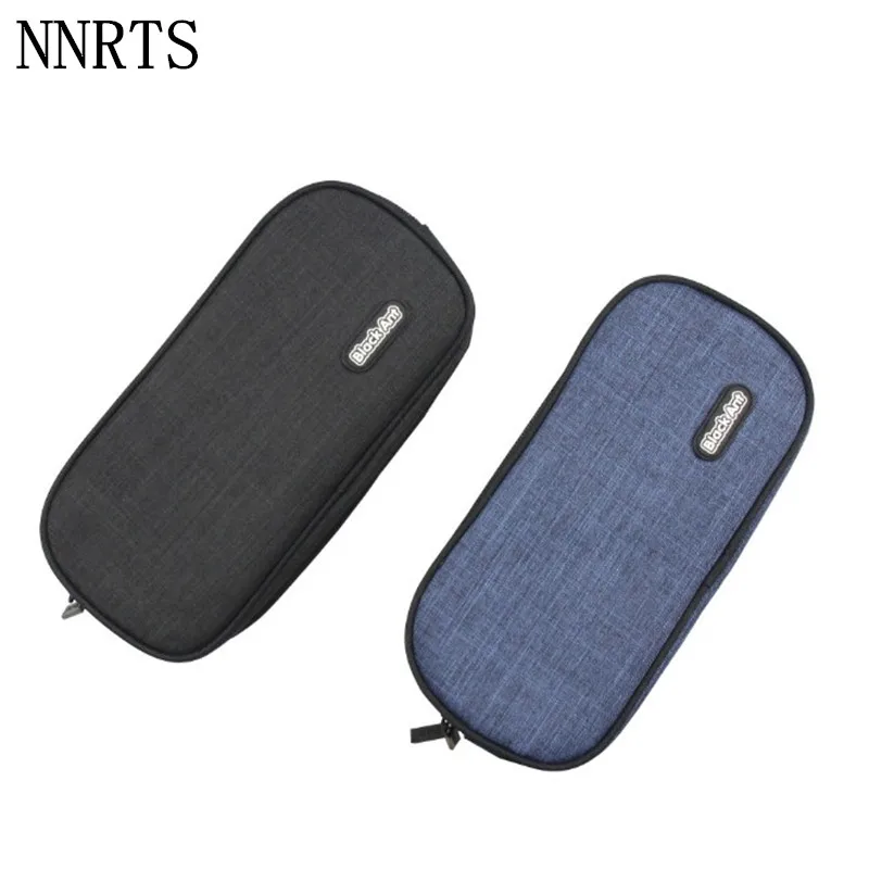 Creative Korean Simple Solid Color Double-layer Pencil Case Large Capacity Student Stationery Pencil Bag School Office Supplies