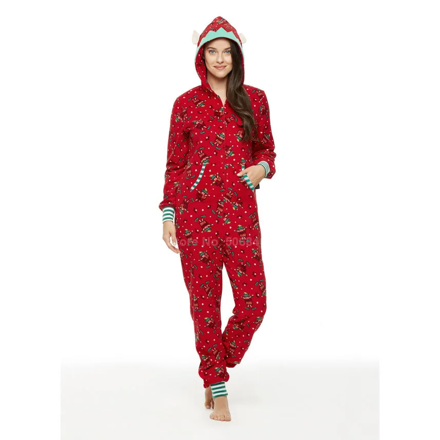 Рождественская Пижама для всей семьи комбинезон матери и дочери женщин детей