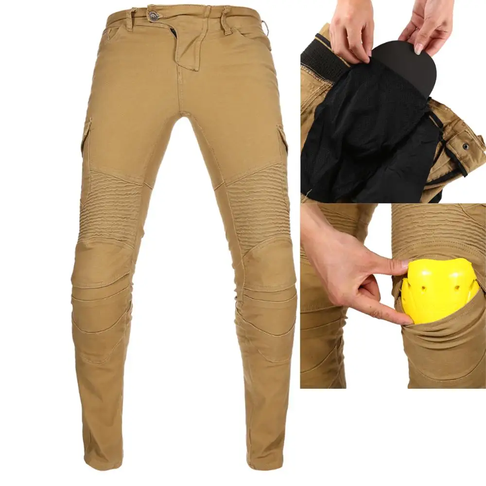 Чистый хлопок мотоциклетные брюки для мужчин женщин мотокросса мотоцикл джинсы