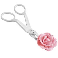 1pcs piping flower scissors nail safety rose decor lifter fondant cake decorating tray cream transfer baking pastry tools