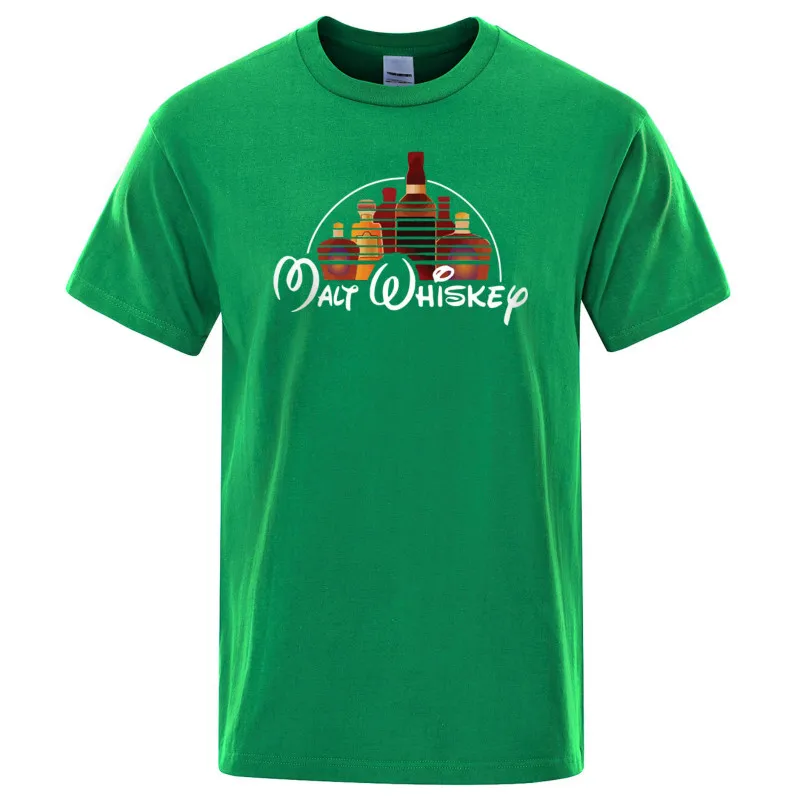 

2021 new summer cool T-shirt men's short-sleeved malt whiskey cotton round neck T-shirt streetwear top