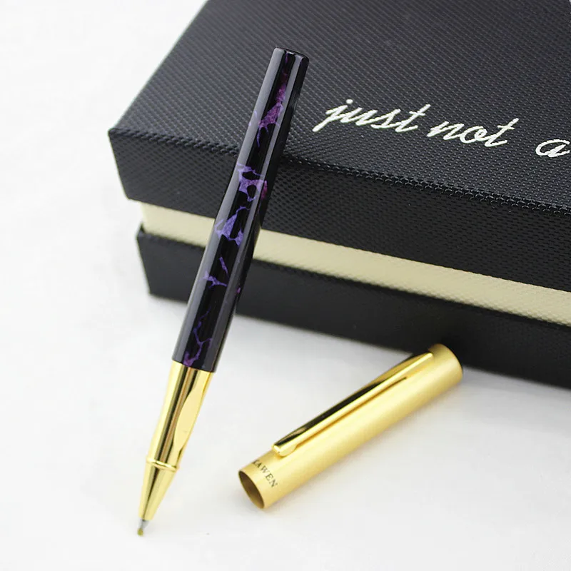 

Luxury Gold Clip metal Rollerball Pen Black Ink 0.5mm Refill Ballpoint Pen High Quality Office and School Writing Pens