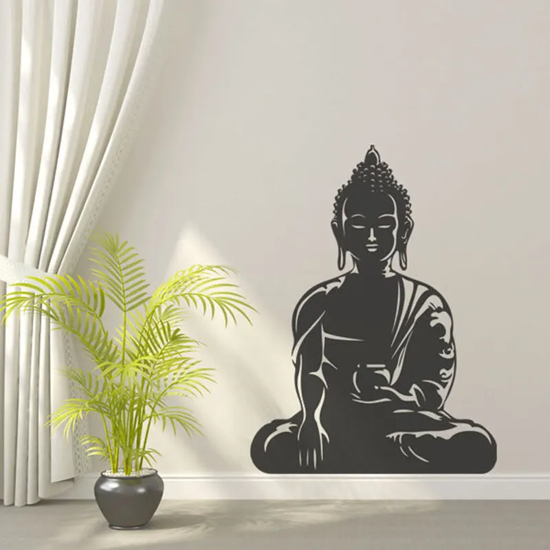 

Indian Religious Buddha Yoga OM Wall Sticker Vinyl Home Decoration Living Room Bedroom Removable Decals Murals Wallpaper 4506