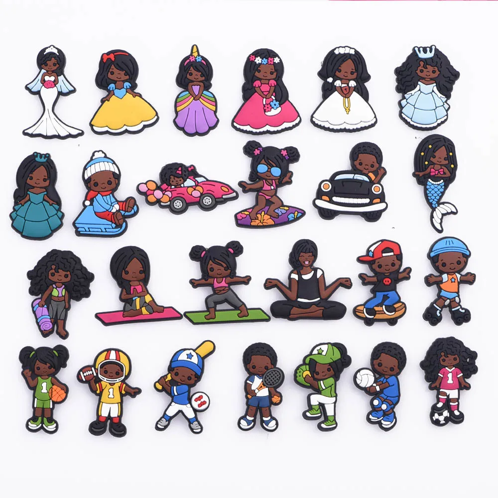 

Single Sale 1pc PVC Cartoon Character Shoes Charms Shoe Buckles Accessories Fit Bands Bracelets Croc JIBZ Kids Party X-mas Gift