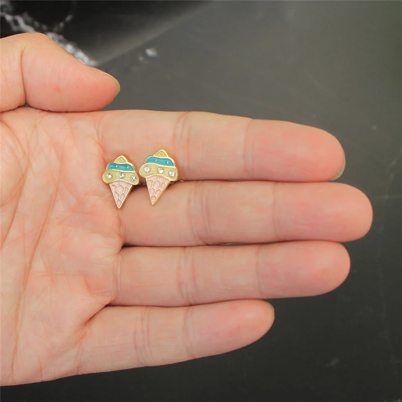 

Корейские Детские клипсы, милые серьги-гвоздики без пирсинга, Детские забавные маленькие серьги-гвоздики, корейские аксессуары для маленьк...