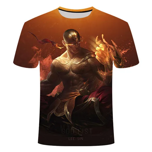 YA72 игровая Лига Легенд yasuo leesin Thresh 3D Футболка с принтом Мужская детская футболка большой размер 6XL игровая команда рубашка - Цвет: TXK154