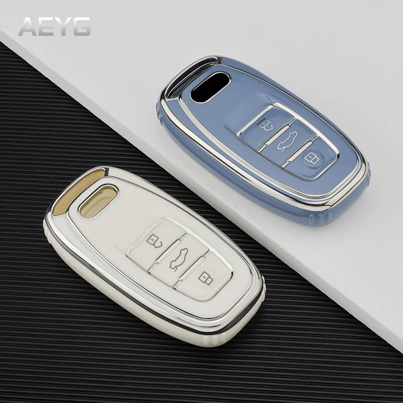 Модный ТПУ чехол для автомобильного ключа с полным покрытием Audi A1 A3 A4 A5 A6 A7 A8 Q3 Q5 Q7