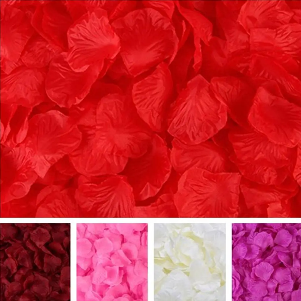 

5 Bags 500pcs 5 * 5 Cm Artificial Red Pink White Rose Petals Silk Cloth Flower Petals Wedding Birthday Party Decoration
