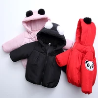 cotton padded clothes winter new stylenew hooded jacket for boys and girls panda thickening children 1 3y high quality coat