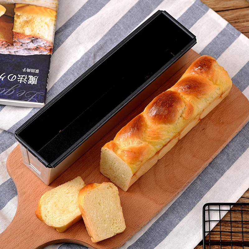 Rectangular Bread Mold Toast Box Baking Cake Sandwich Molds Small Non-stick Bellows Cover Baking Tools French Bread Baked Oven