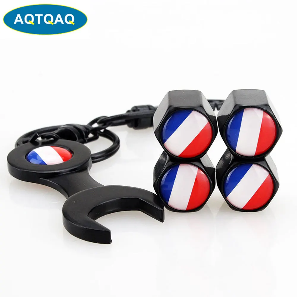 4 шт./компл. классический Флаг Франции Противоугонная хромированная