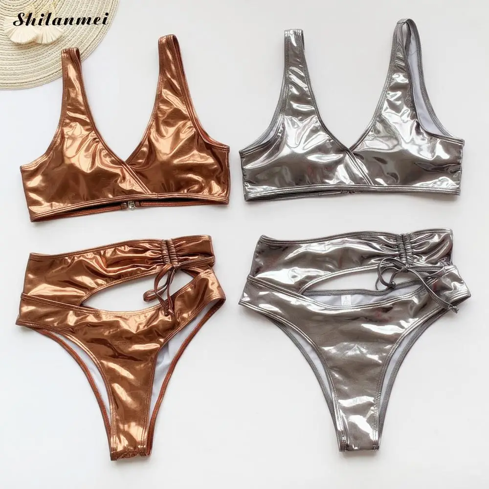 2021 Для женщин пляжное бикини с низкой талией пикантная обувь купальники высокой