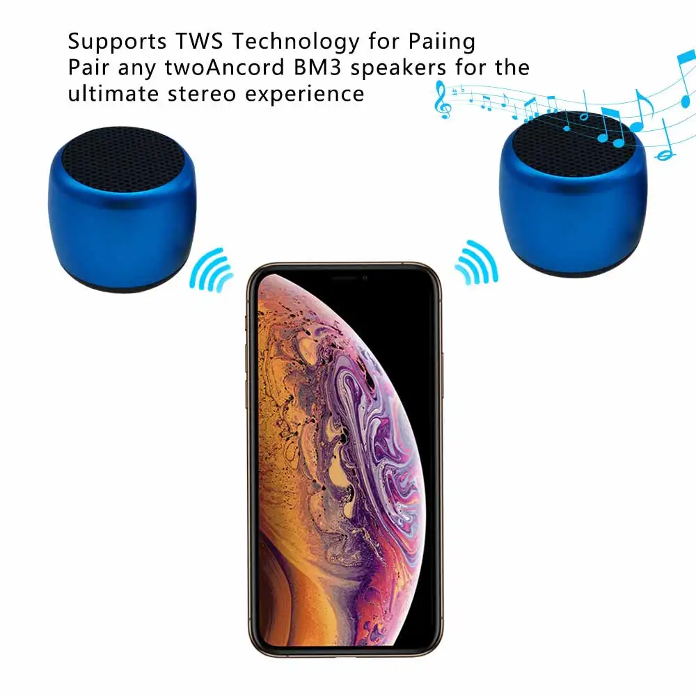 Металлическая супер мини беспроводная Bluetooth Спортивная Колонка портативный