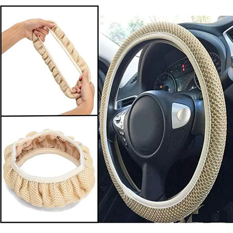 Новинка всесезонный универсальный чехол для руля из ледяного шелка тканевые