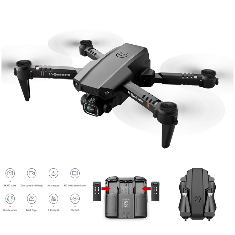 

Мини-Квадрокоптер XT6 4K 1080P HD с двойной камерой, Wi-Fi, FPV