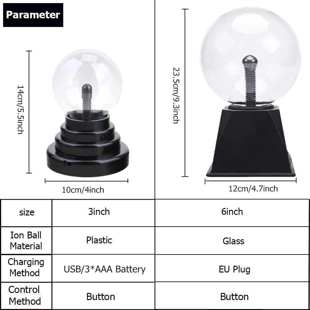 Плазменный Ночной светильник Волшебная Сенсорная лампа прозрачный волшебный
